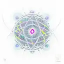  electronic circuit, a DNA structure, and a galaxy, all enclosed within a diamo tattoo design idea