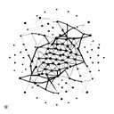 Create a design featuring binary code, an electrical circuit, a DNA structure, and a galaxy, all enclosed within a diamo tattoo design idea