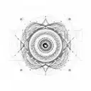 Create a design featuring binary code, an electrical circuit, a DNA structure, and a galaxy, all enclosed within a diamo tattoo design idea