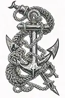 navy anchor tattoo design idea