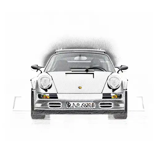 Porsche 964 drifting tattoo design idea