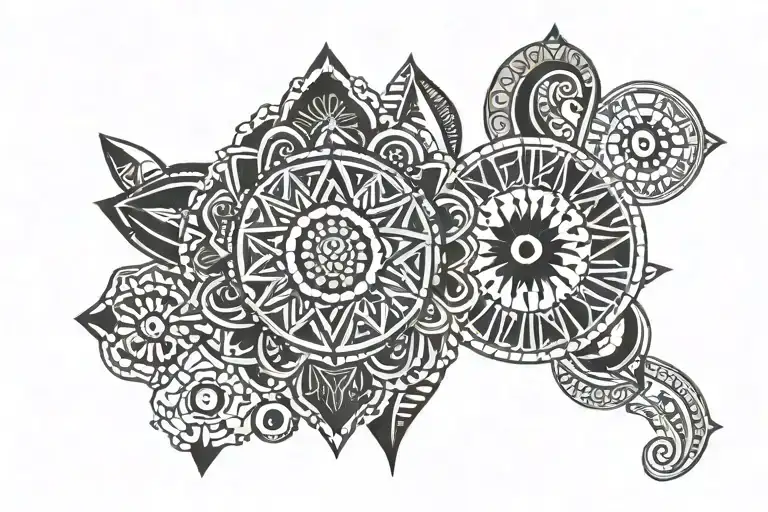 Ethiopian traditional patterns incorporated tattoo design idea