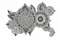 Ethiopian traditional patterns incorporated tattoo design idea