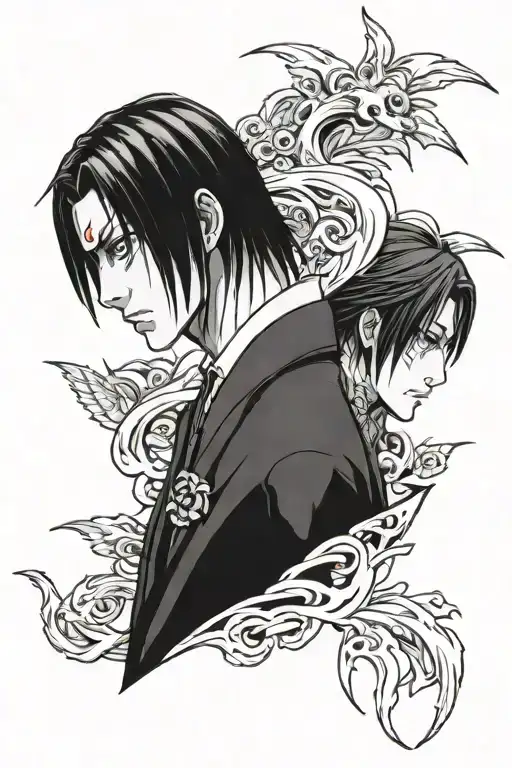 Itachi e Light Yagami tattoo design idea