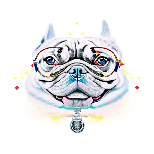 bulldogue frances tattoo design idea