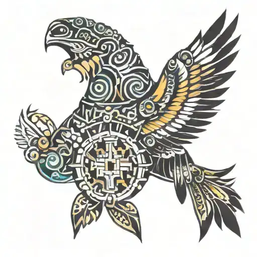 a tattoo based on Peru culture and Inca tattoo design idea