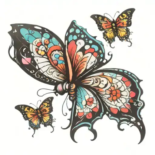 a butterfly related to the film and the phenomenon of the butterfly effect tattoo design idea