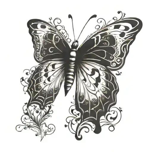 a butterfly related to the film and the phenomenon of the butterfly effect tattoo design idea