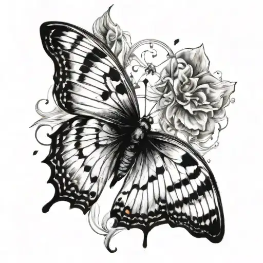 a butterfly related to the film and the phenomenon of the butterfly effect tattoo design idea