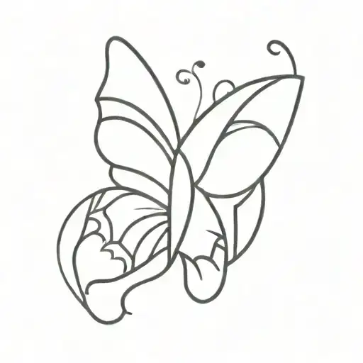 a butterfly related to the film and the phenomenon of the butterfly effect tattoo design idea