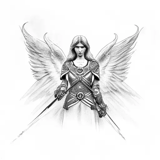 Michael the archangel tattoo design idea