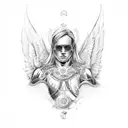 Michael the archangel tattoo design idea