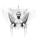 Michael the archangel tattoo design idea