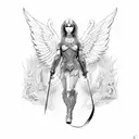 Michael the archangel tattoo design idea