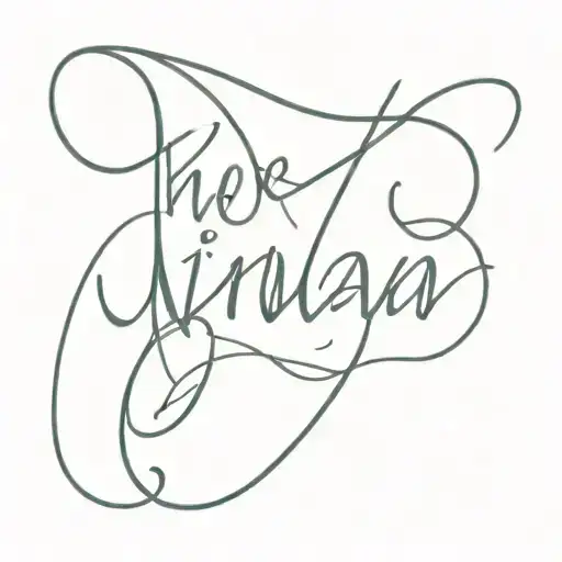 the word kirwan in cursive writing tattoo design idea