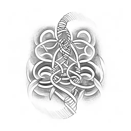 Ayahuasca vine, dna helix tattoo design idea
