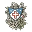 Puerto Rican flag, coqui, island and Christian cross tattoo design idea