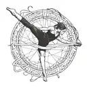 gymnastics skipping tattoo design idea