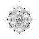 mathematic delta with shadows tattoo design idea