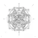 mathematic delta with shadows tattoo design idea