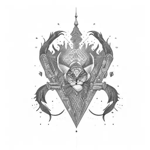 family of 5 tattoo design idea