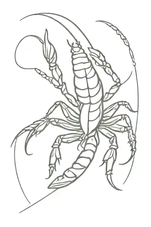 crawfish tattoo design idea
