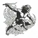 Prometheus stealing fire tattoo design idea