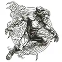 Prometheus stealing fire tattoo design idea