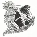 Prometheus stealing fire tattoo design idea