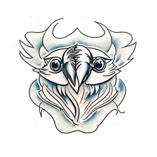 black cockatoo  tattoo design idea