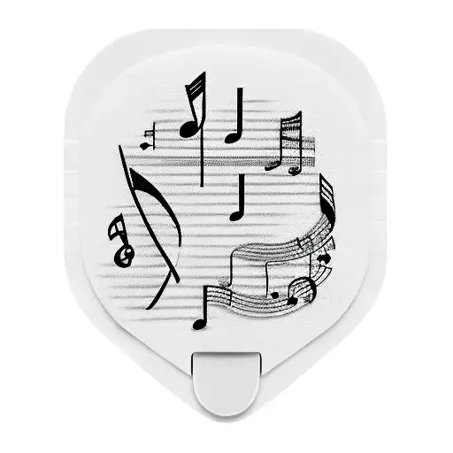 A band-aid with music tattoo design idea