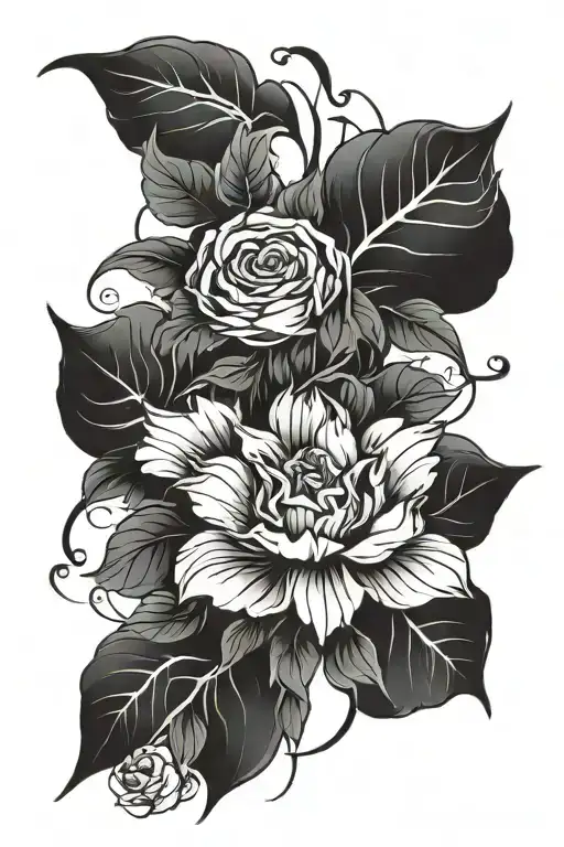 frustration and growth intertwined tattoo design idea