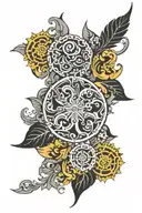 93006 in morris code pattern tattoo design idea