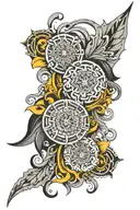 93006 in morris code pattern tattoo design idea