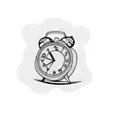 alarm clock last call tattoo design idea