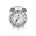 alarm clock last call tattoo design idea