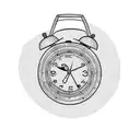 alarm clock last call tattoo design idea