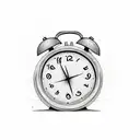 alarm clock last call tattoo design idea