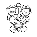 Minimalistic design featuring the silhouettes of a father and son holding hands tattoo design idea