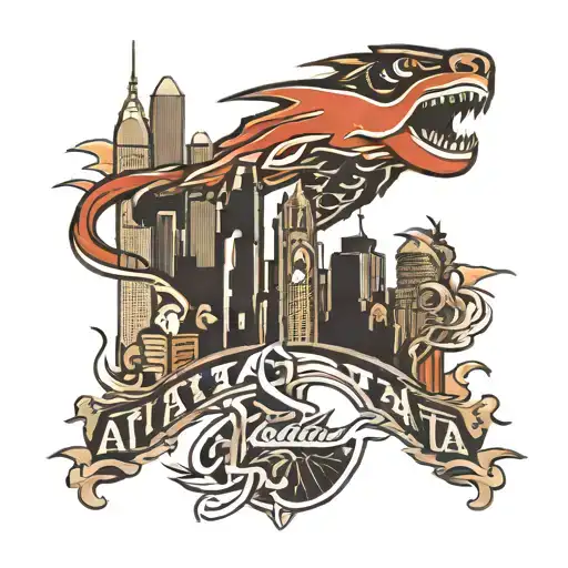 Atlanta sports, Atlanta skyline, Atlanta rappers  tattoo design idea