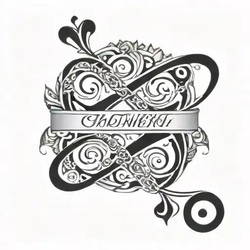 Infinity Symbol with names tattoo design idea