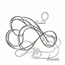 Infinity Symbol with names tattoo design idea