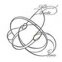 Infinity Symbol with names tattoo design idea