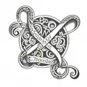 Infinity Symbol with names tattoo design idea