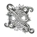 Infinity Symbol with names tattoo design idea