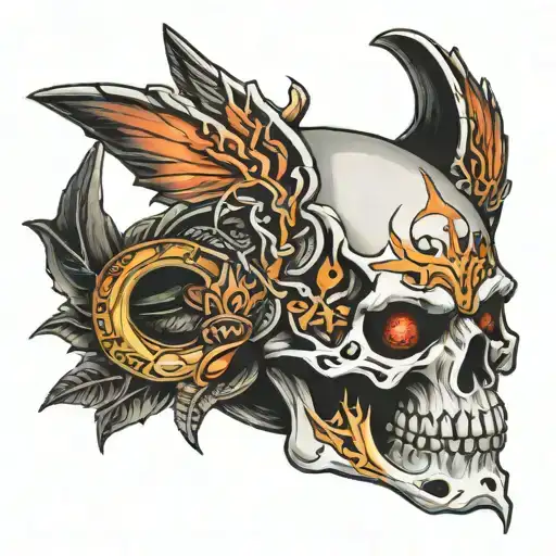 elden ring with Shivas Trisent  tattoo design idea