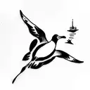 gull tattoo design idea