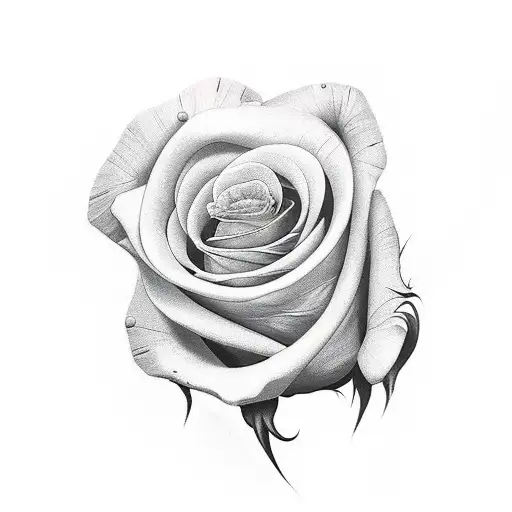 Ghostface and roses tattoo design idea