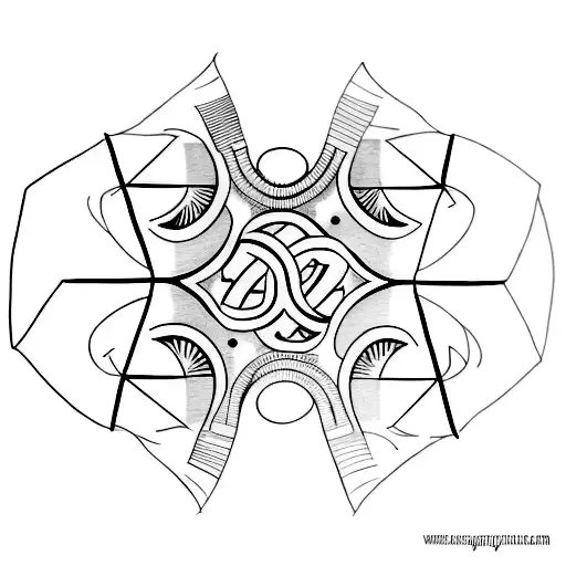 a tattoo for 3 brother but keep it simple and maybe with some geometrical forms and it should be a small fine line tatto tattoo design idea