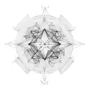 guiding star tattoo design idea